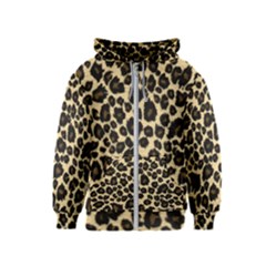 Jaguar Skin Texture, Jaguar Wool Texture, Yellow Kids  Zipper Hoodie