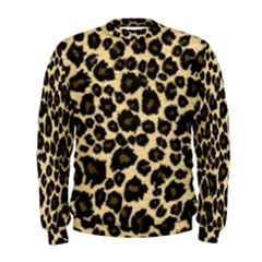 Jaguar Skin Texture, Jaguar Wool Texture, Yellow Men s Sweatshirt