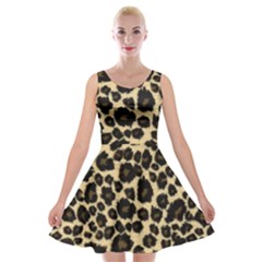 Jaguar Skin Texture, Jaguar Wool Texture, Yellow Velvet Skater Dress