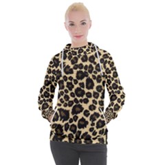 Jaguar Skin Texture, Jaguar Wool Texture, Yellow Women s Hooded Pullover