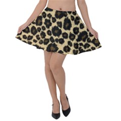 Jaguar Skin Texture, Jaguar Wool Texture, Yellow Velvet Skater Skirt