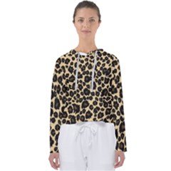 Jaguar Skin Texture, Jaguar Wool Texture, Yellow Women s Slouchy Sweat