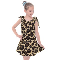 Jaguar Skin Texture, Jaguar Wool Texture, Yellow Kids  Tie Up Tunic Dress by kyorashop23