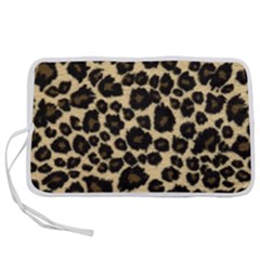 Jaguar Skin Texture, Jaguar Wool Texture, Yellow Pen Storage Case (l) by kyorashop23