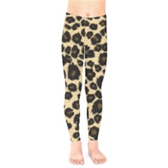 Jaguar Skin Texture, Jaguar Wool Texture, Yellow Kids  Classic Winter Leggings