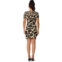 Jaguar Skin Texture, Jaguar Wool Texture, Yellow Fitted Knot Split End Bodycon Dress View4