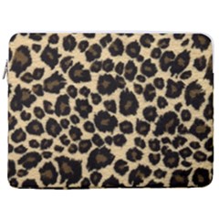 Jaguar Skin Texture, Jaguar Wool Texture, Yellow 17  Vertical Laptop Sleeve Case With Pocket