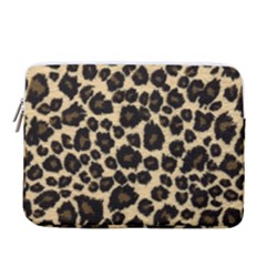 Jaguar Skin Texture, Jaguar Wool Texture, Yellow 14  Vertical Laptop Sleeve Case With Pocket