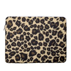 Jaguar Skin Texture, Jaguar Wool Texture, Yellow 15  Vertical Laptop Sleeve Case With Pocket by kyorashop23