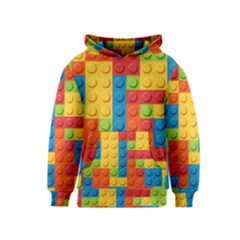 Lego Bricks, Colorful Dots Background Kids  Pullover Hoodie by kyorashop23