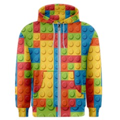 Lego Bricks, Colorful Dots Background Men s Zipper Hoodie