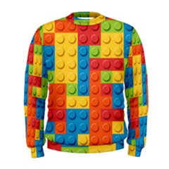 Lego Bricks, Colorful Dots Background Men s Sweatshirt