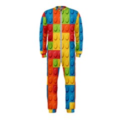 Lego Bricks, Colorful Dots Background Onepiece Jumpsuit (kids)