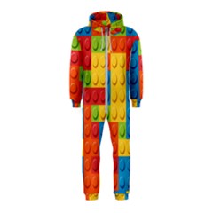 Lego Bricks, Colorful Dots Background Hooded Jumpsuit (kids)