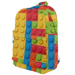 Lego Bricks, Colorful Dots Background Classic Backpack by kyorashop23