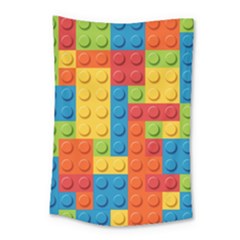 Lego Bricks, Colorful Dots Background Small Tapestry