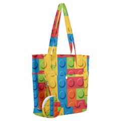 Lego Bricks, Colorful Dots Background Everyday Shoulder Bag With Pouch Bag by kyorashop23