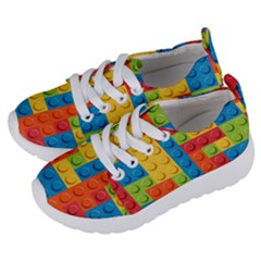 Lego Bricks, Colorful Dots Background Kids  Lightweight Sports Shoes by kyorashop23