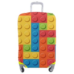 Lego Bricks, Colorful Dots Background Luggage Cover (medium) by kyorashop23