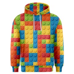 Lego Bricks, Colorful Dots Background Men s Overhead Hoodie