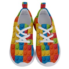 Lego Bricks, Colorful Dots Background Running Shoes