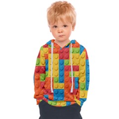 Lego Bricks, Colorful Dots Background Kids  Overhead Hoodie