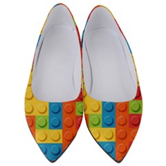 Lego Bricks, Colorful Dots Background Women s Low Heels by kyorashop23