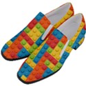 Lego Bricks, Colorful Dots Background Women Slip On Heel Loafers View2