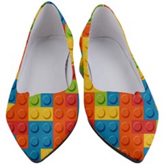 Lego Bricks, Colorful Dots Background Women s Block Heels  by kyorashop23