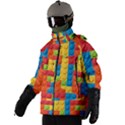 Lego Bricks, Colorful Dots Background Men s Zip Ski and Snowboard Waterproof Breathable Jacket View2