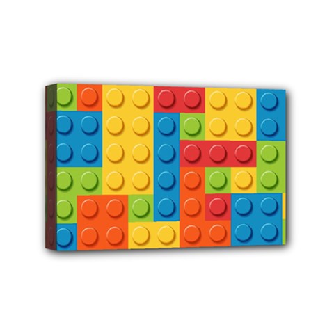 Lego Bricks, Colorful Dots Background Mini Canvas 6  X 4  (stretched) by kyorashop23