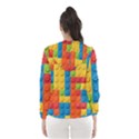 Lego Bricks, Colorful Dots Background Women s Hooded Windbreaker View2