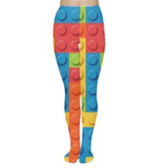 Lego Bricks, Colorful Dots Background Tights