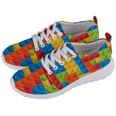 Lego Bricks, Colorful Dots Background Men s Lightweight Sports Shoes by kyorashop23