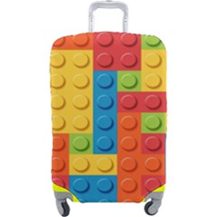 Lego Bricks, Colorful Dots Background Luggage Cover (large) by kyorashop23