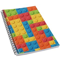 Lego Bricks, Colorful Dots Background 5 5  X 8 5  Notebook by kyorashop23