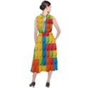 Lego Bricks, Colorful Dots Background Round Neck Boho Dress View2