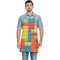 Lego Bricks, Colorful Dots Background Kitchen Apron View1