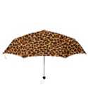 Leopard Skin Texture Macro, Brown Folding Umbrellas View3