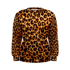 Leopard Skin Texture Macro, Brown Women s Sweatshirt