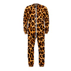 Leopard Skin Texture Macro, Brown Onepiece Jumpsuit (kids)