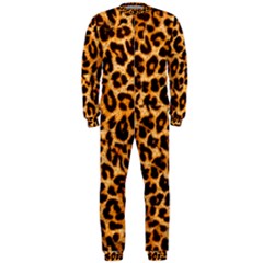 Leopard Skin Texture Macro, Brown Onepiece Jumpsuit (men)