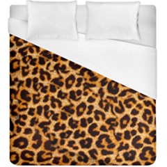 Leopard Skin Texture Macro, Brown Duvet Cover (king Size) by kyorashop23