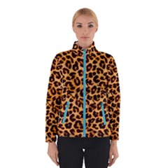 Leopard Skin Texture Macro, Brown Women s Bomber Jacket