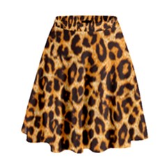 Leopard Skin Texture Macro, Brown High Waist Skirt by kyorashop23