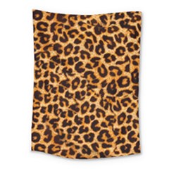 Leopard Skin Texture Macro, Brown Medium Tapestry