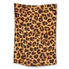 Leopard Skin Texture Macro, Brown Large Tapestry