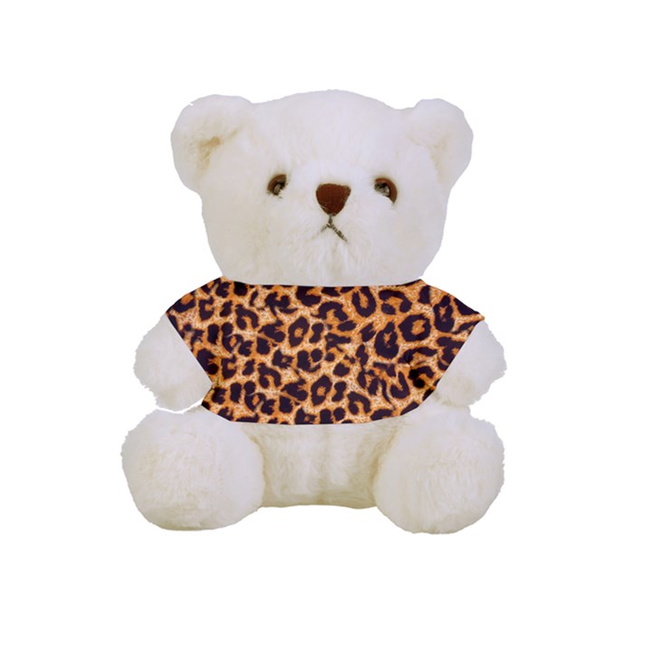 Leopard Skin Texture Macro, Brown Full Print Tee for Cuddly Teddy Bear