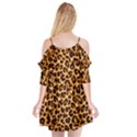 Leopard Skin Texture Macro, Brown Cutout Spaghetti Strap Chiffon Dress View2