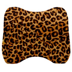 Leopard Skin Texture Macro, Brown Velour Head Support Cushion by kyorashop23